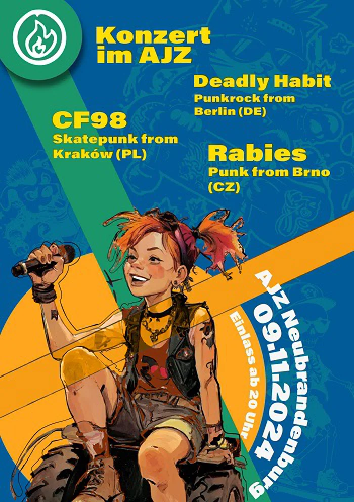 Flyer: CF98 + DEADLY HABIT + RABIES