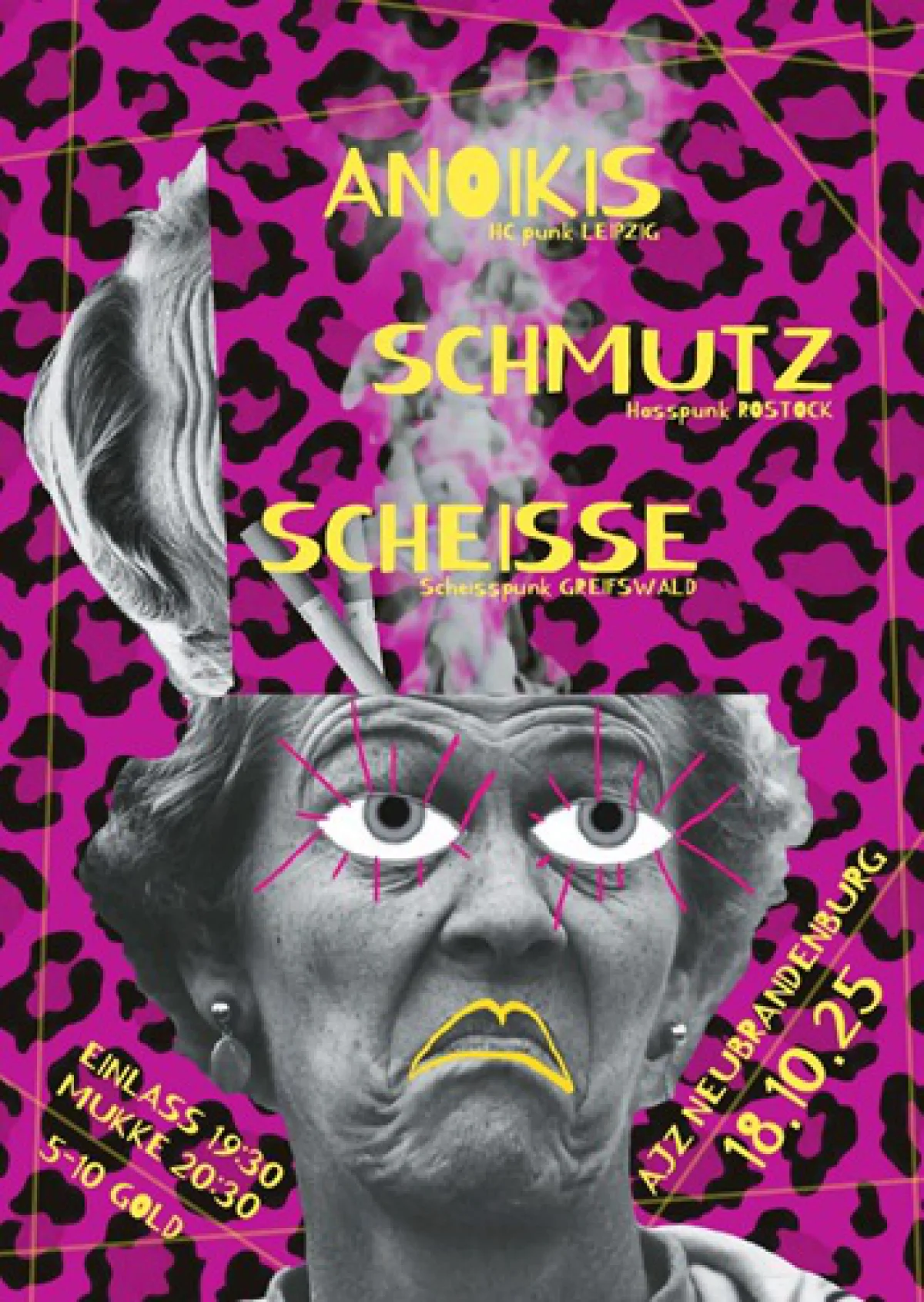 Flyer: SCHMUTZ + ANOIKIS + SCHEISSE