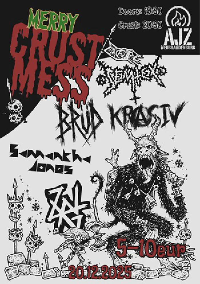 Flyer: SAMANTHA JONES + ZWANG + BRÜD + SEMTEX + KRASIV