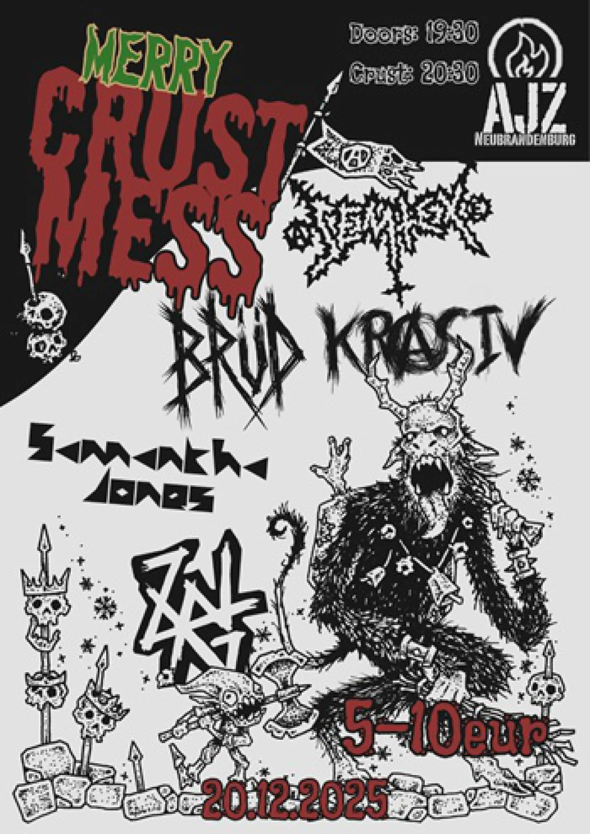 Flyer: SAMANTHA JONES + ZWANG + BRÜD + SEMTEX + KRASIV