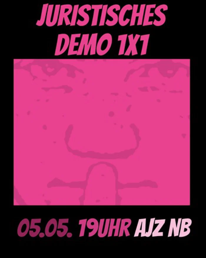 Flyer: JURISTISCHES DEMO 1x1
